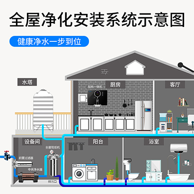 全屋大流量去除水垢水碱